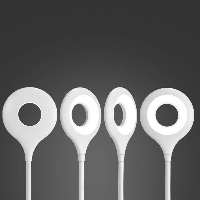 Lampe de lecture LED sans fil avec clip + câble micro USB blanc