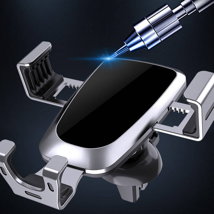 Gravitační držák držák smartphonu do auta do mřížky čelního skla černý (YC08)