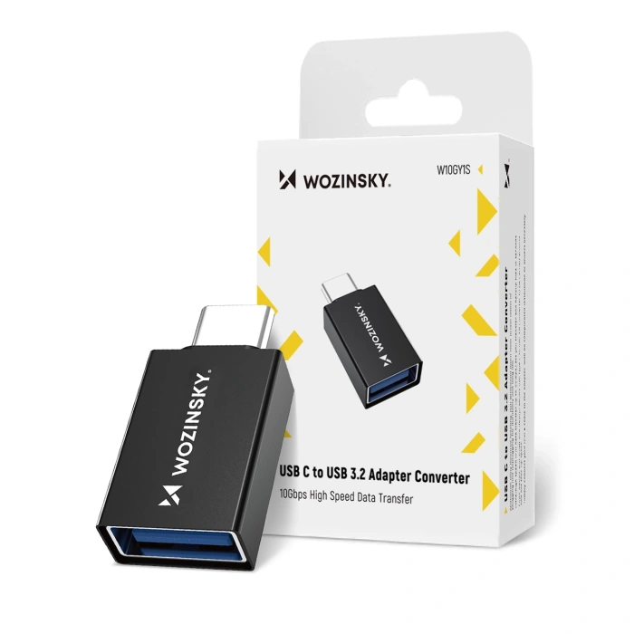 Adapter Wozinsky W10GY1S USB-C - USB-A 3.2 10Gb/s - czarny