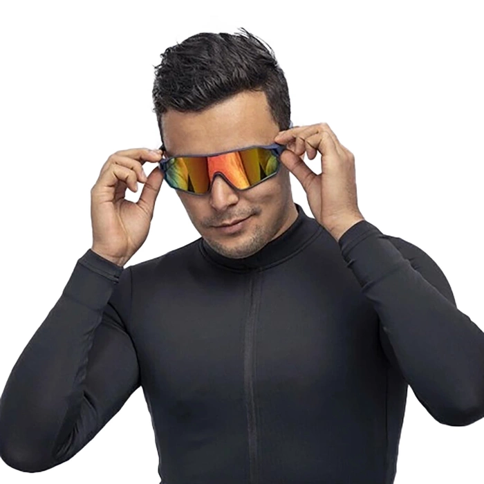 Rockbros 10134PL polarizing cycling glasses - blue