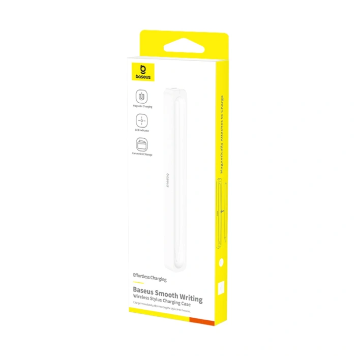 Etui ładujące do rysika Baseus Smooth Writing z kablem Baseus Simple USB-C 3A 30cm - białe
