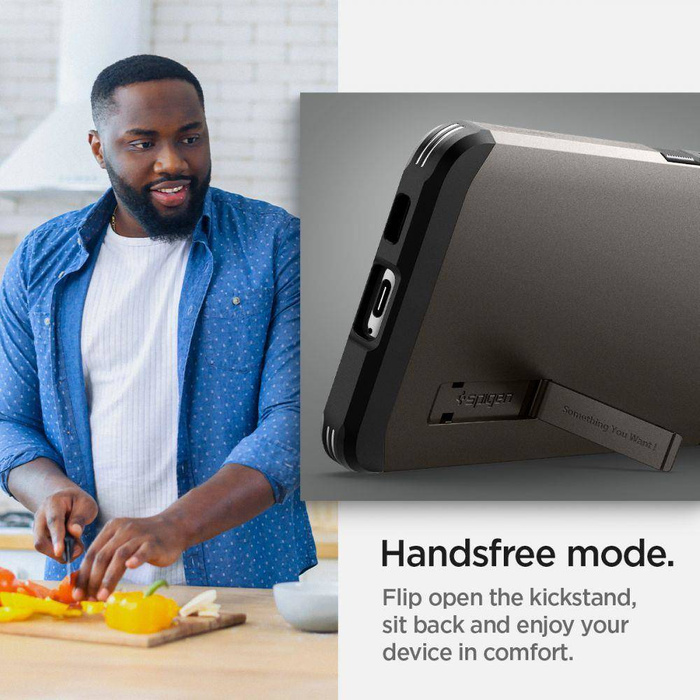 Funda Spigen S22 Tough Armor Gunmetal Case