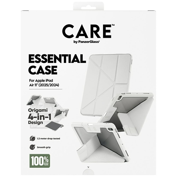 Etui Care by PanzerGlass Y fold do iPad  Air 11" (2024/2025) jasnoszary