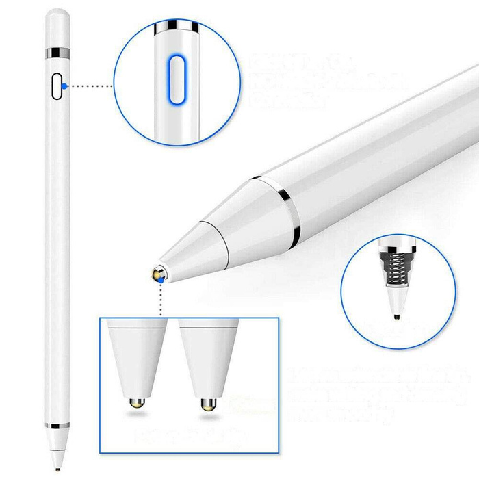 Cartinoe capacitance stylus pen for iPad white
