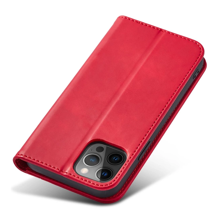 Magnet Fancy Case Case für iPhone 12 Pro Max Tasche Brieftasche Kartenhalter Rot