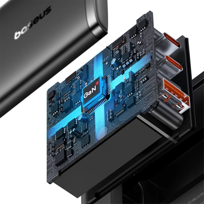 Ładowarka sieciowa Baseus OS-Cube Pro 2xUSB-C + USB, 65W (czarna)