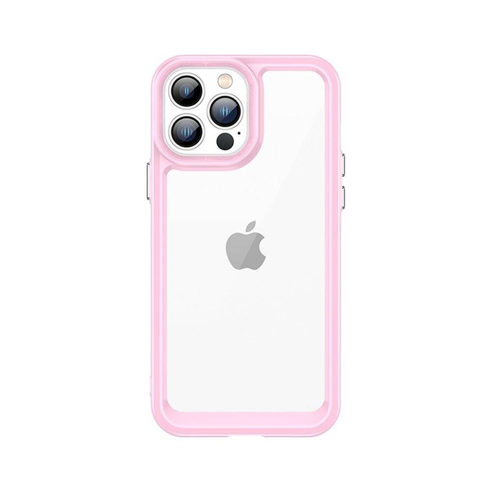 Outer Space Case Case for iPhone 12 Pro Hard Cover with Gel Frame Pink