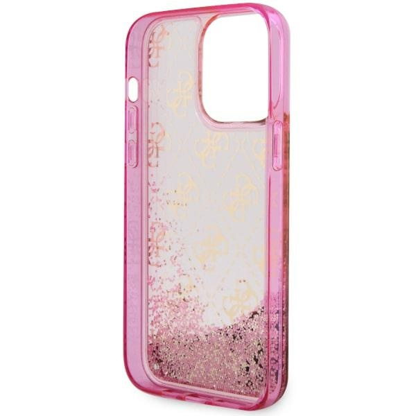 Cover Guess GUHCP14LLC4PSGP iPhone 14 Pro 6.1" rosa/rosa rigidocase Liquid Glitter 4G Transculent Case