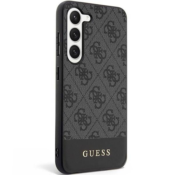 Obal Guess GUHCS23SG4GLGR S23 S911 black/black hardcase 4G Stripe Collection Case