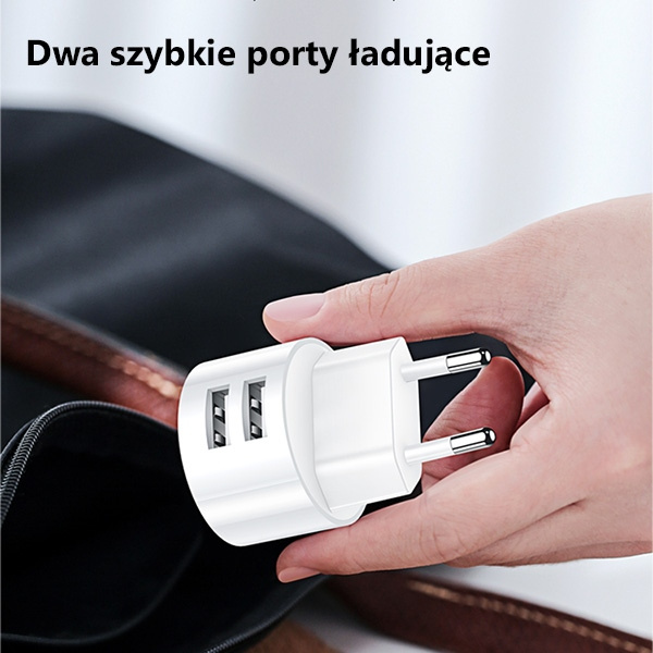 Nabíječka USAMS 2xUSB 2.1A Rychlé nabíjení Bílá