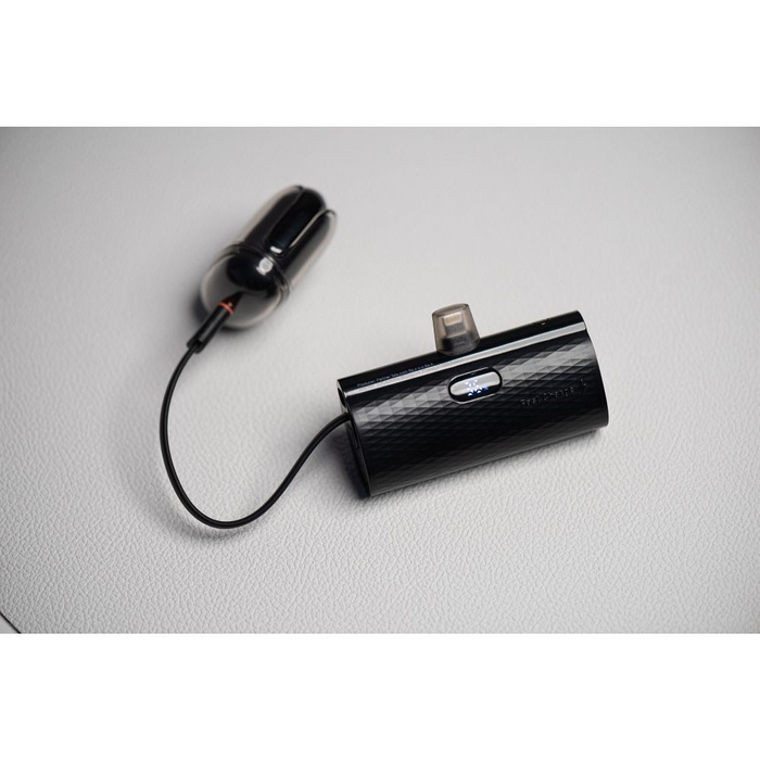 Powerbank Forcell F-Energy Power Plug F5K3 PD 20W 5000 mAh z wbudowanym złączem Lightning czarny