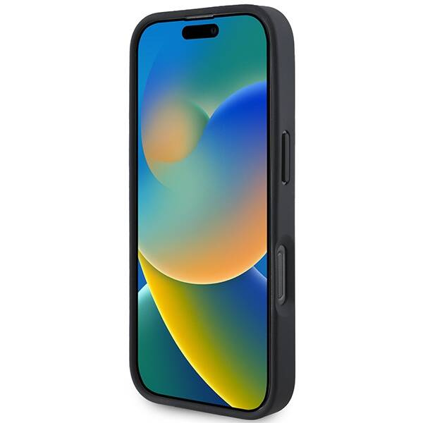 Funda BMW iPhone 16 Pro 6.3" negro/negro durocase Signo Cuero Texturizado Y Línea MagSafe