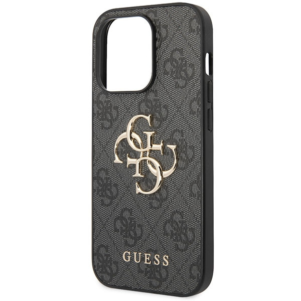 Hülle Guess GUHCP15L4GMGGR iPhone 15 Pro 6.1" grau/grau hartcase 4G Big Metal Logo Case