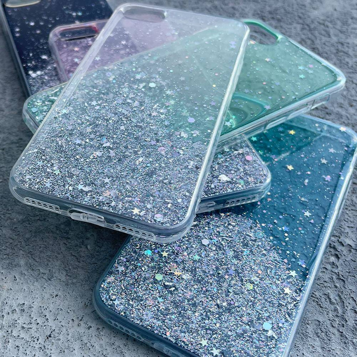 Wozinsky Star Glitter Shiny Cover Glitter Cover per Xiaomi Redmi Note 9T 5G verde