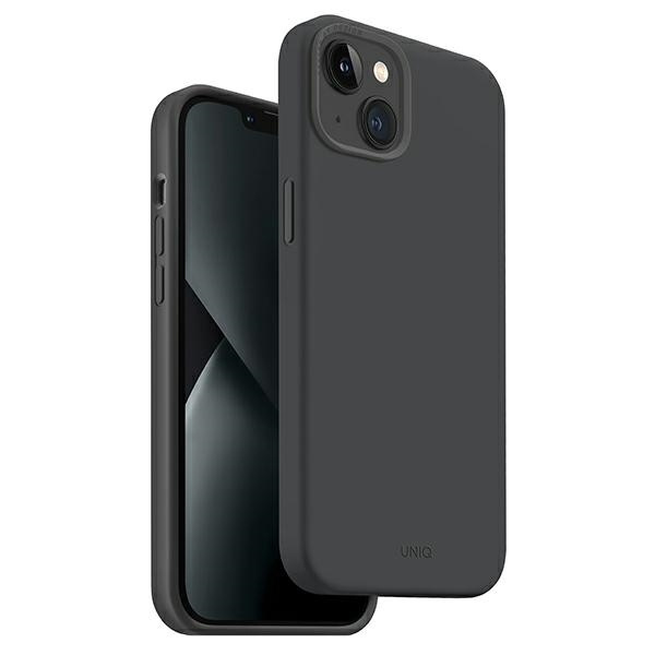 UNIQ hülle Lino Hue iPhone 14 Plus 6.7" Magclick Charging grau/chaRCoal grau