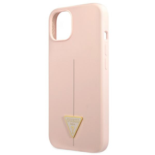 Case GUESS Apple iPhone 13 Silicone Triangle Pink Hardcase