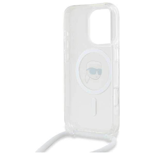 Etui Karl Lagerfeld iPhone 16 Pro Max 6.9" hardcase transparent Crossbody IML Karl Head Magsafe