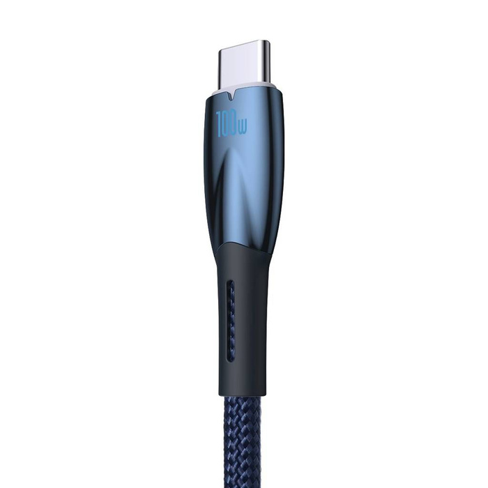Baseus Glimmer Series kabel pro rychlé nabíjení USB-A - USB-C 100W 480Mbps 1m modrá