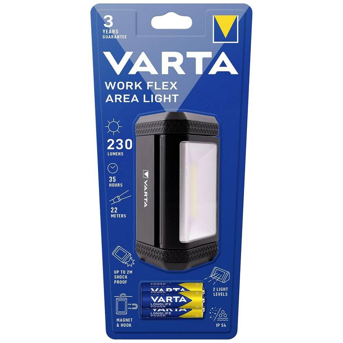 VARTA latarka LED Work flex area 17648 + 3 x baterie R6 (AA)