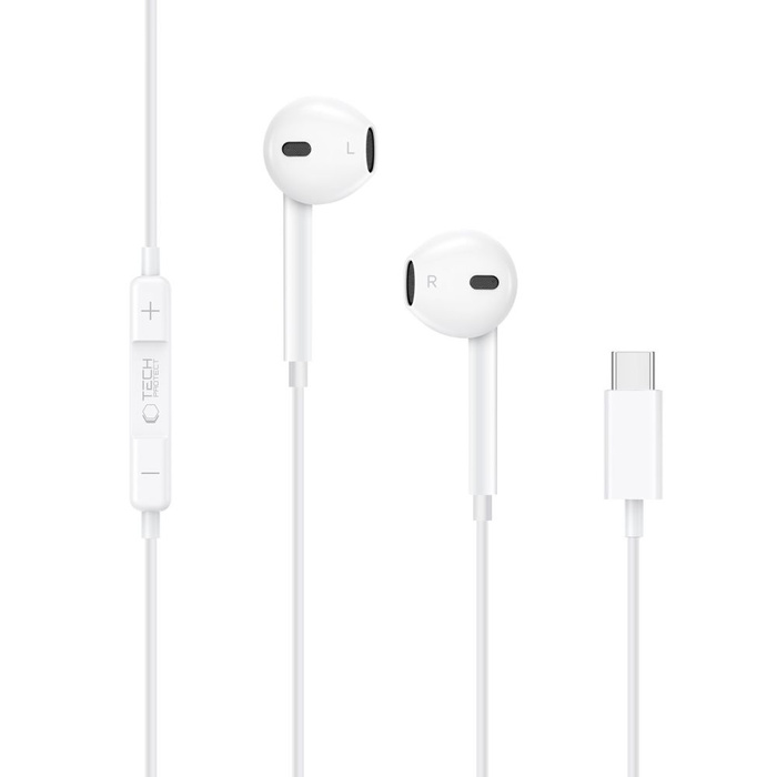 TECH-PROTECT ULTRABOOST TYPE-C EARPHONE CORE WHITE