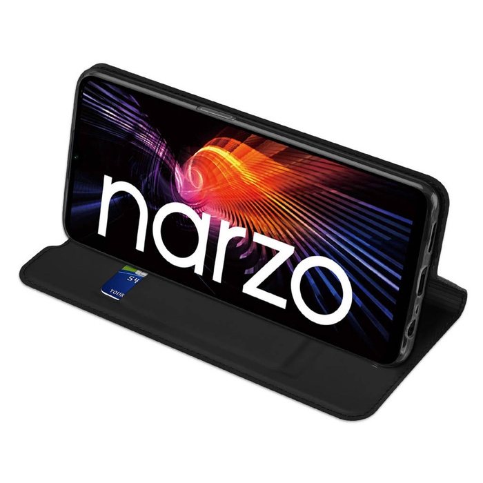 Custodia per fondina Dux Ducis Skin Pro con patta Realme Narzo 50A nera