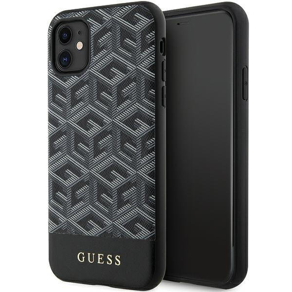 Guess GUHMN61HGCFSEK iPhone 11 / Xr 6.1" schwarz/schwarz hartcase GCube Stripes MagSafe