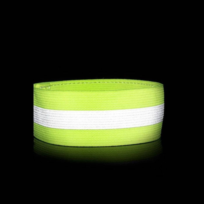 Reflective strap armband for bike running jogging velcro 4cm yellow