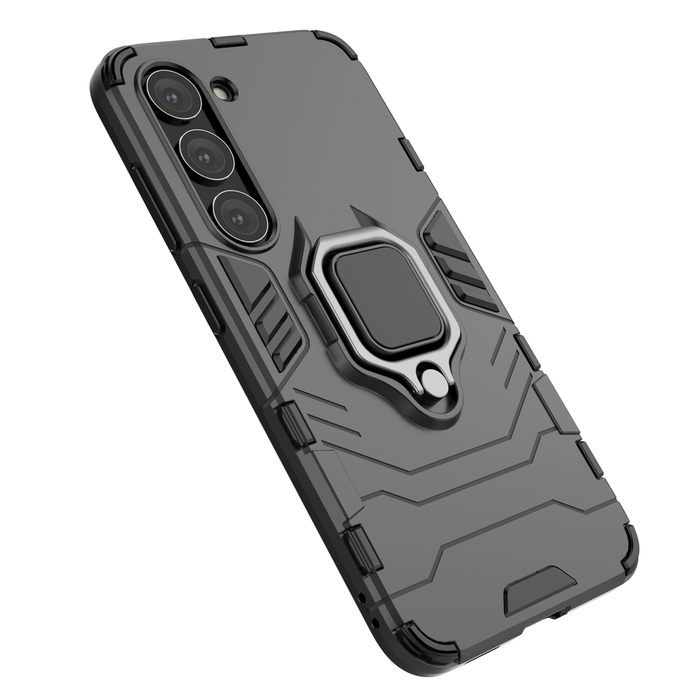 Custodia Ring Armor per Samsung Galaxy S23 cover blindata anello porta magnetico nero