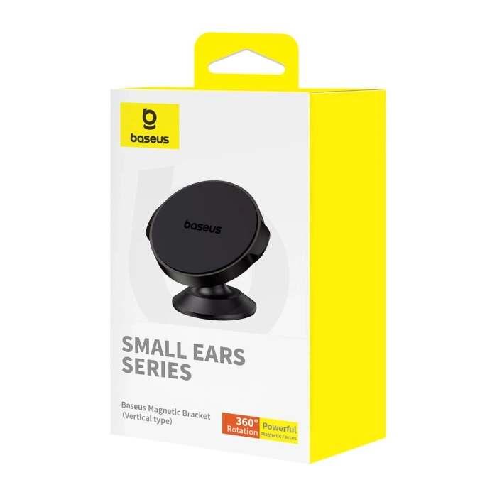 Support magnétique vertical Baseus Small Ears 360° (Overseas Edition) - noir