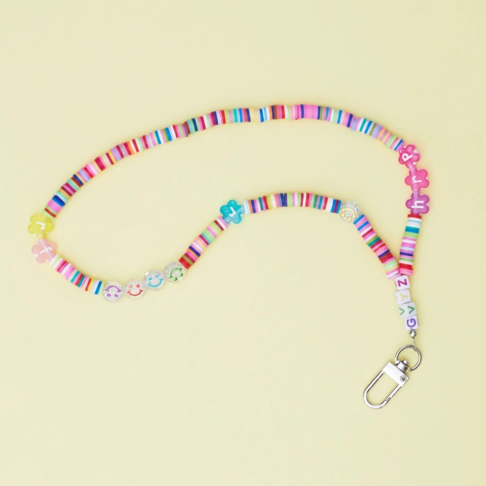 Smycz do kluczy zawieszka koraliki sznurkowe wzór 4