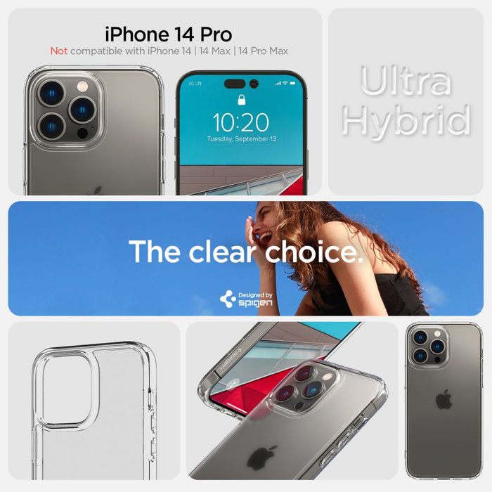 Funda Spigen Ultra Hybrid IPhone 14 PRO FROST CLEAR