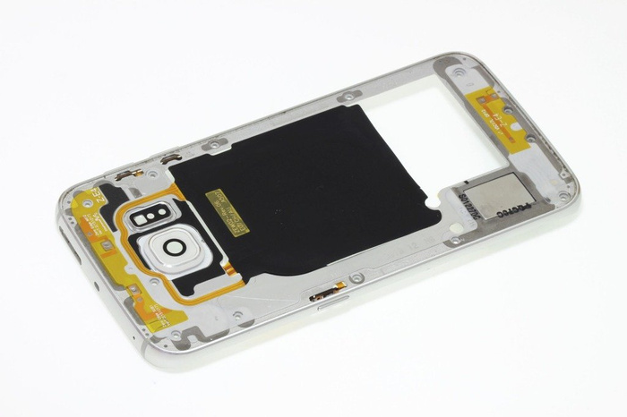 Rám pouzdra SAMSUNG Galaxy S6 Edge White Pearl Grade A