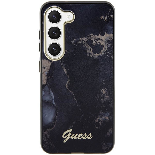 Obal Guess Guhcs23shtmrsk S23 S911 Black/Black Hardcase Golden Marble Collection Case