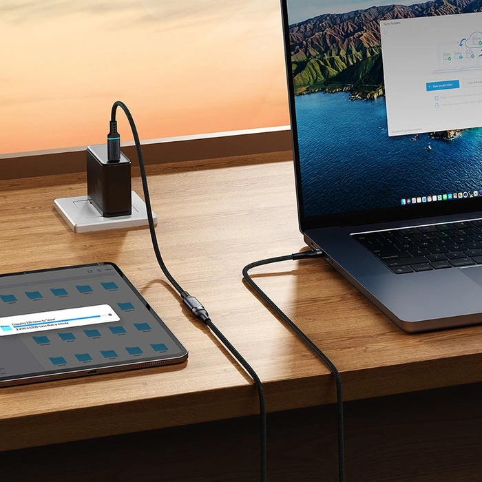 Baseus B0063370C111-00 USB-C – USB-C-Kabel 4K 60 Hz 100 W 5 A 10 Gbit/s 0,5 m – Schwarz