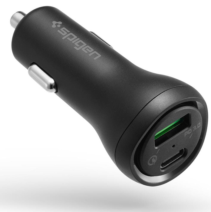Spigen STEADIBOOST F31QC 2-PORT-AUTOLADEGERÄT PD27W/QC3.0 SCHWARZ