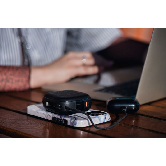 Powerbank zgodny z MagSafe Forcell F-Energy F10K5 PD3.1 QC3.0 3A 22,5W 10000 mAh kompatybilny z Apple Watch czarny 0INT