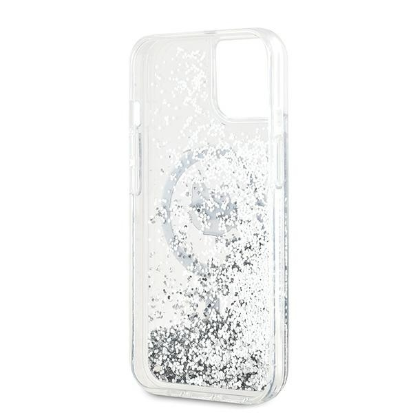 Etui Karl Lagerfeld KLHMP15SLGCHSGH iPhone 15 / 14 / 13 6.1" hardcase transparent Liquid Glitter Choupette Head Magsafe