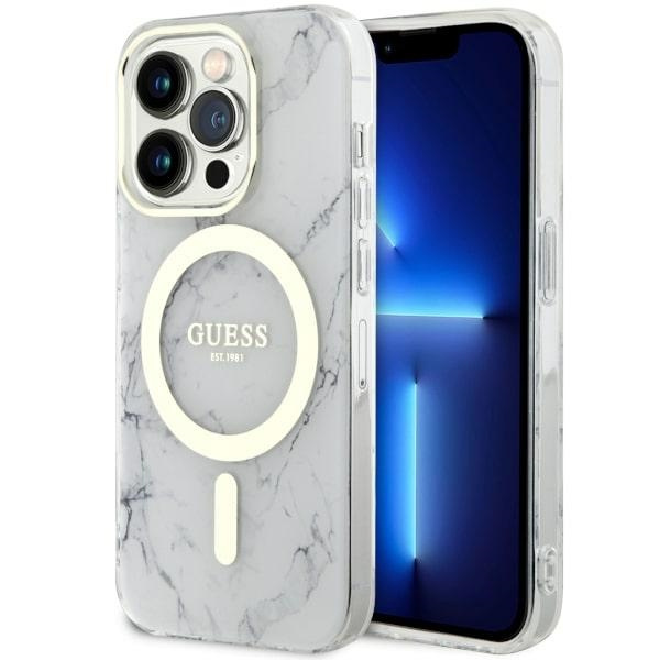 Funda Guess GUHMP14XPCUMAH iPhone 14 Pro Max 6.7" blanco/blanco durocase Mármol MagSafe Case