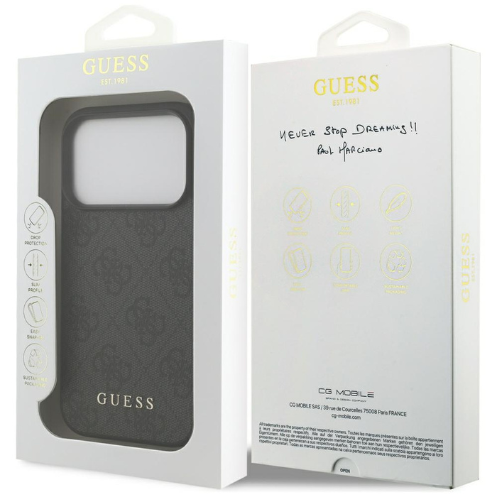 Etui Guess 4G Classic do iPhone 17 Pro   czarny