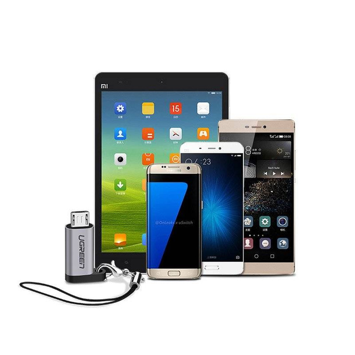 Ugreen Adapter USB Type C auf Micro USB Adapter grau (50590)