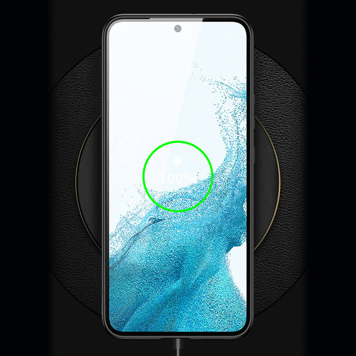 Dux Ducis Yolo elegante cover realizzata in pelle ecologica per Samsung Galaxy S22+ (S22 Plus) arancione