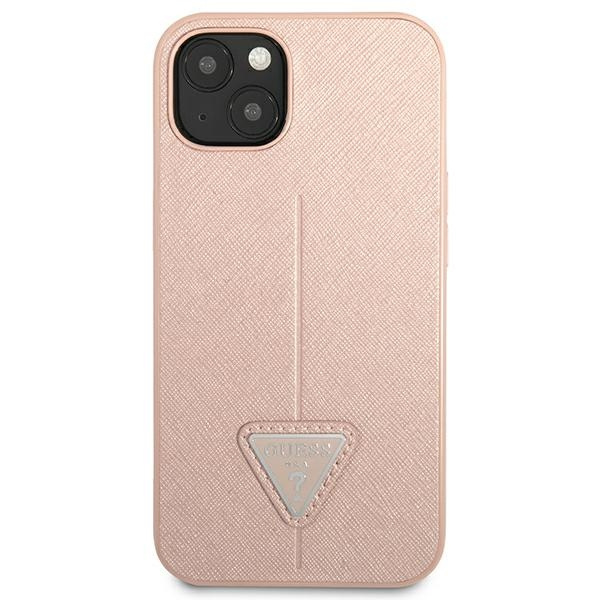 Guess GUHCP14MPSATLP iPhone 14 Plus 6.7" pink/pink hardcase SaffianoTriangle Logo