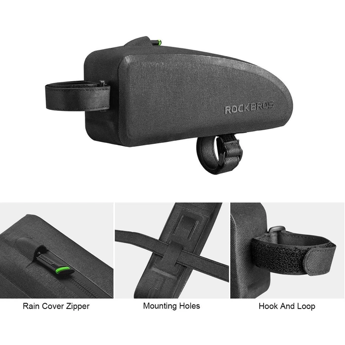 Rockbros AS-019-1 taška na rám na kolo voděodolná 1,6l - černá