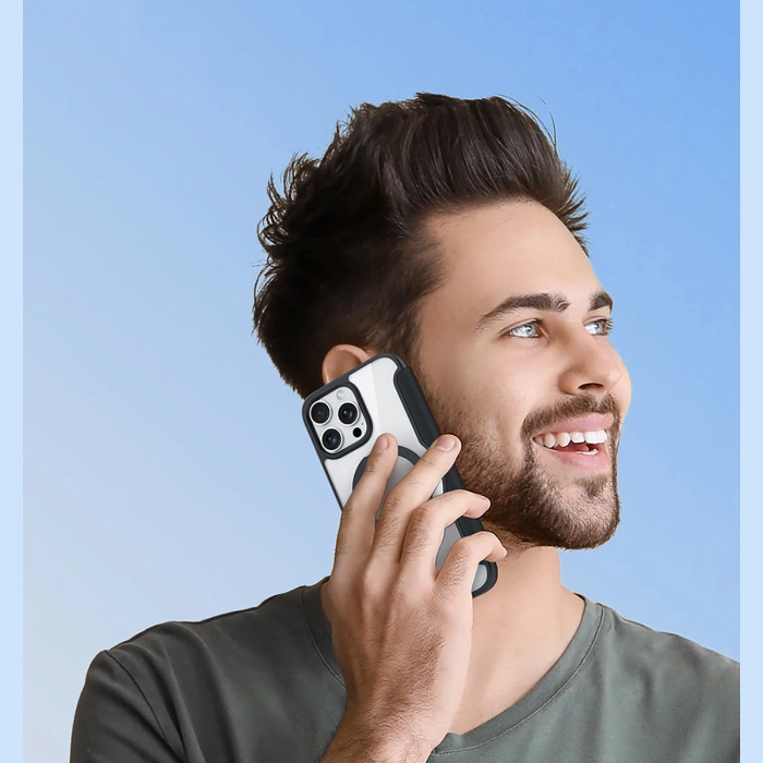 Dux Ducis Skin X Pro Hülle für iPhone 16 Pro Max mit MagSafe, Flip und Stand – Schwarz