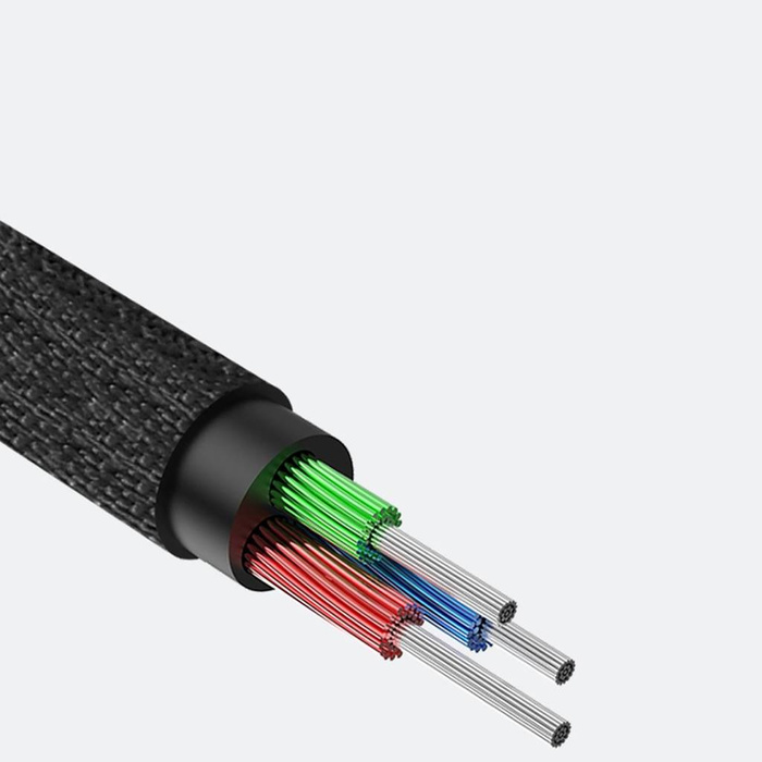 Cavo audio AUX stereo Baseus Yiven M30 3,5 mm mini jack maschio 1,5 m argento-nero (CAM30-CS1)