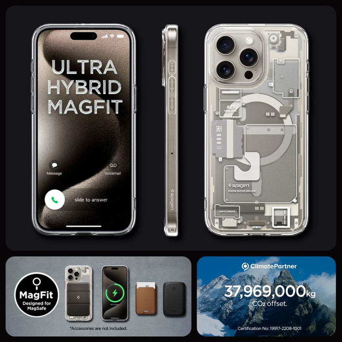 Case Spigen Ultra Hybrid Mag MagSafe IPhone 15 Pro Zero One Natural Titanium