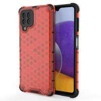 Custodia protettiva per armatura a nido d'ape con paraurti in TPU per Samsung Galaxy A22 4G rosso