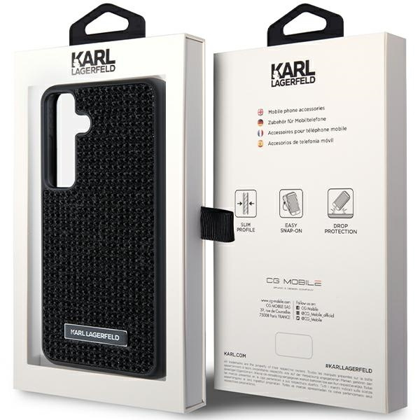 Etui Karl Lagerfeld KLHCS24MHDSPRK S24+ S926 hardcase czarny/black Rhinestone Metal Logo Case