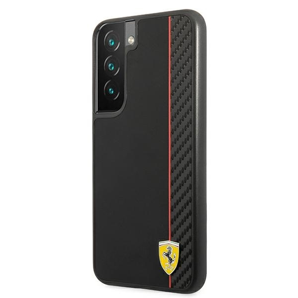 FERRARI Coque Samsung Galaxy S22 On Track Carbon Stripe Noir