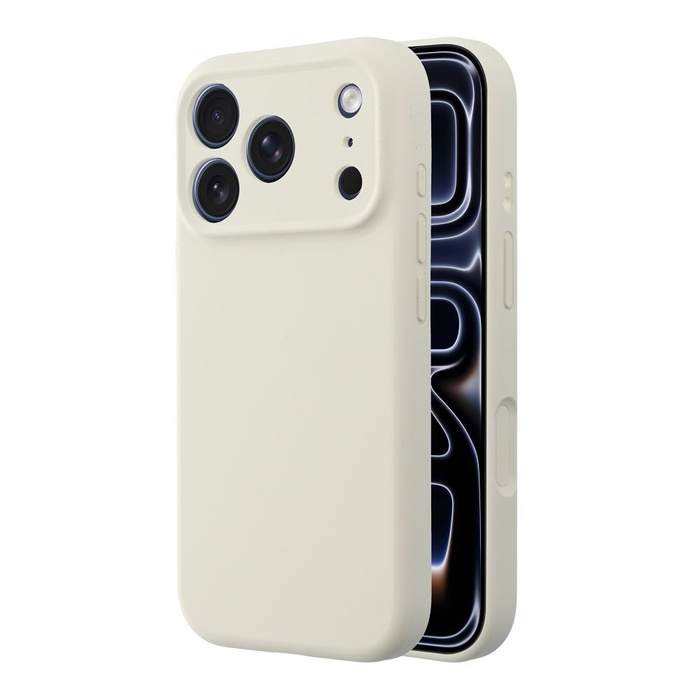 Etui na iPhone 15 PRO MAX Forcell F-Protect Rubber Premium zgodny z MagSafe antique white 0INT